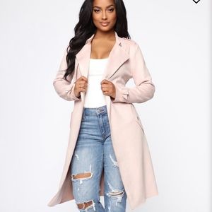 Fashion Nova On-the-go Trench Coat - blush